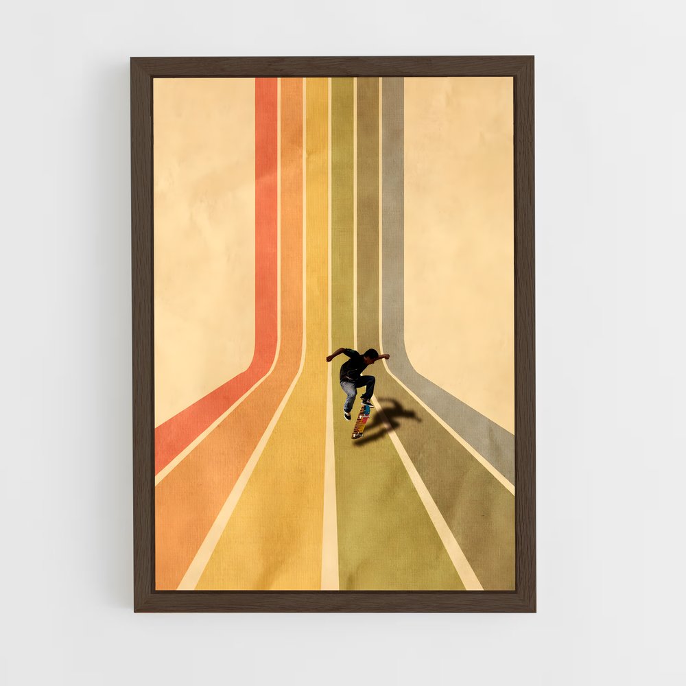 skateboard-15 cadre Bois foncé