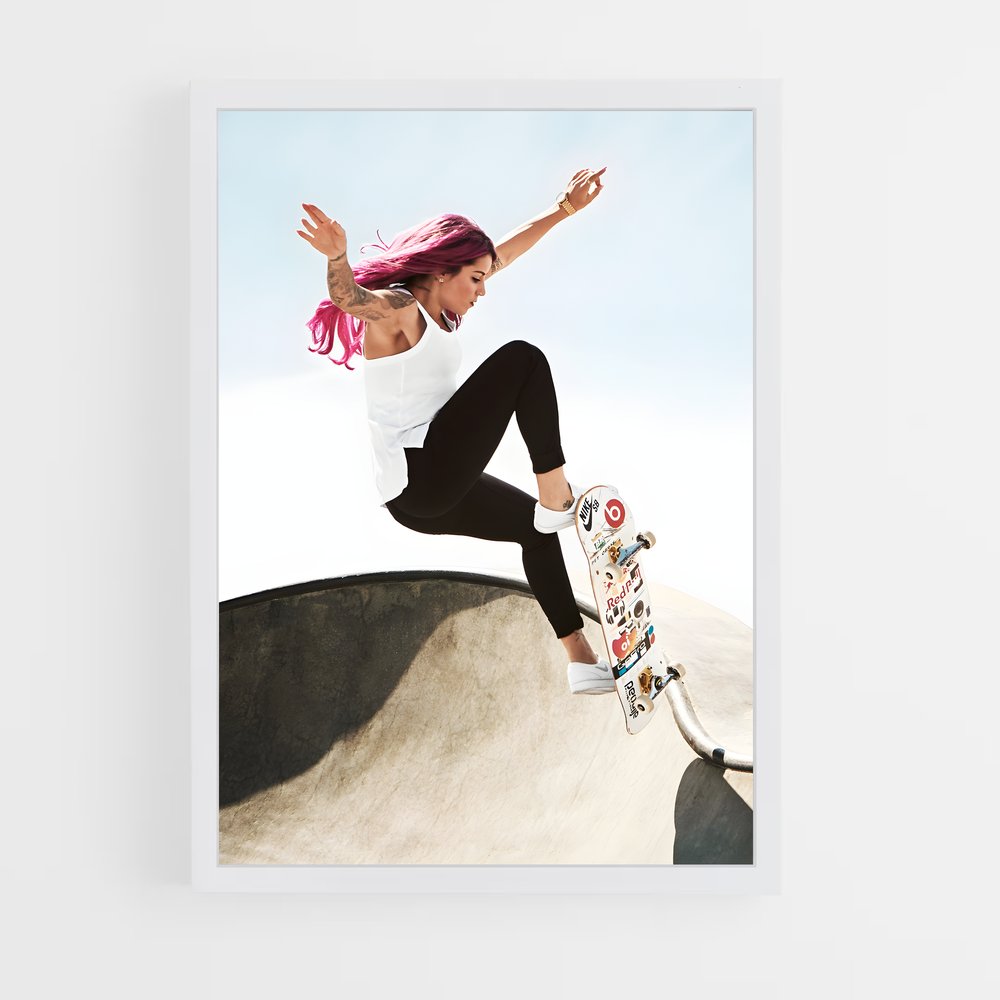 skateboard-19 cadre Blanc
