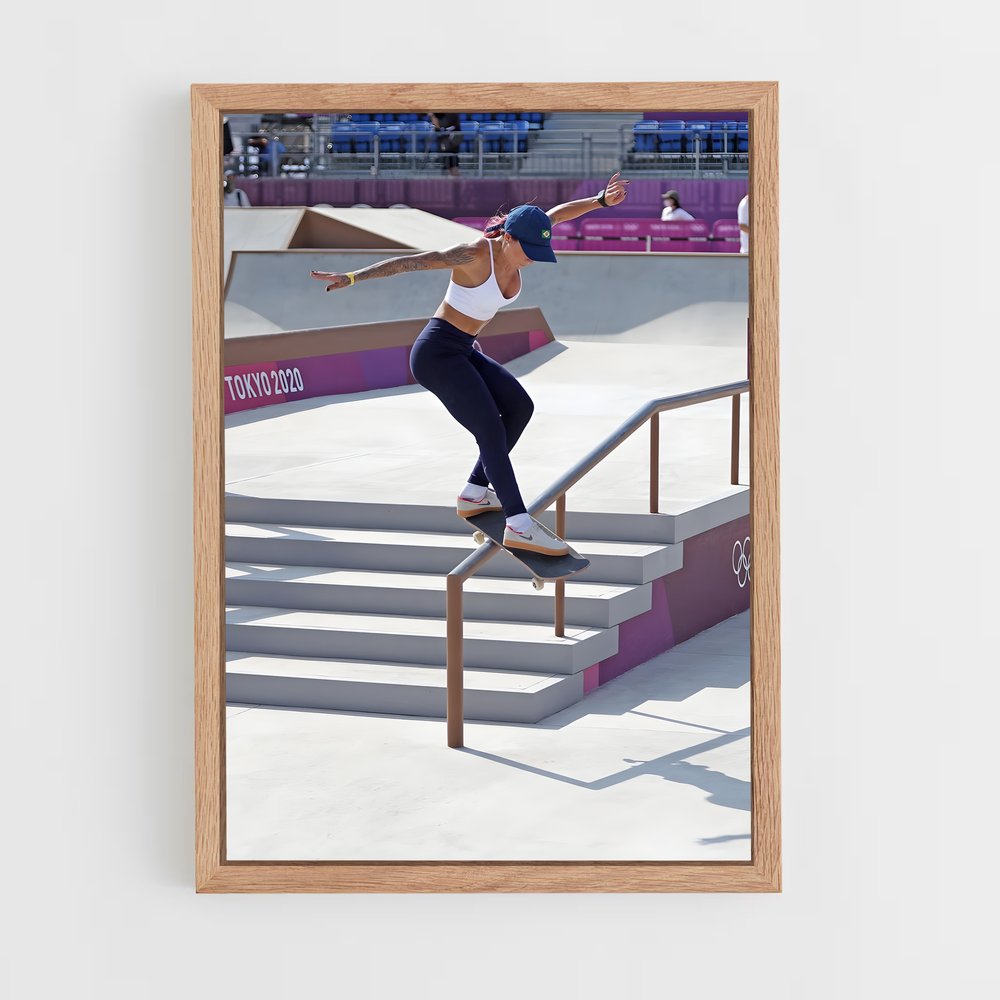 skateboard-22 cadre Bois clair