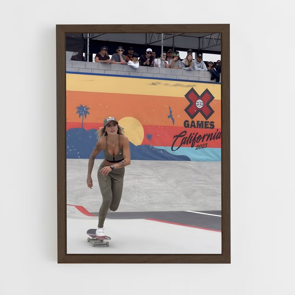 skateboard-23 cadre Bois foncé