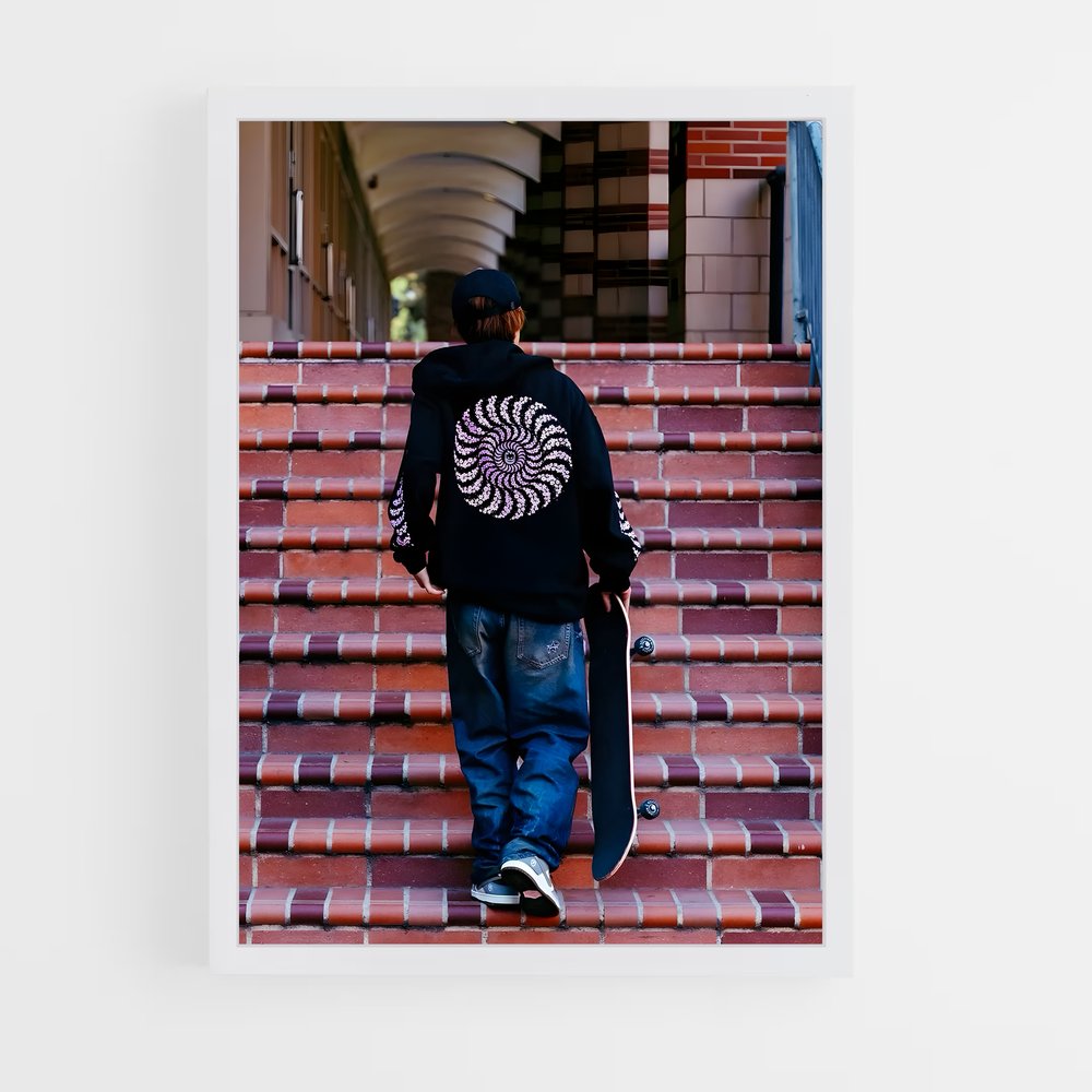 skateboard-27 cadre Blanc