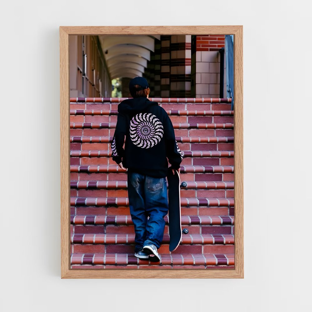 skateboard-27 cadre Bois clair