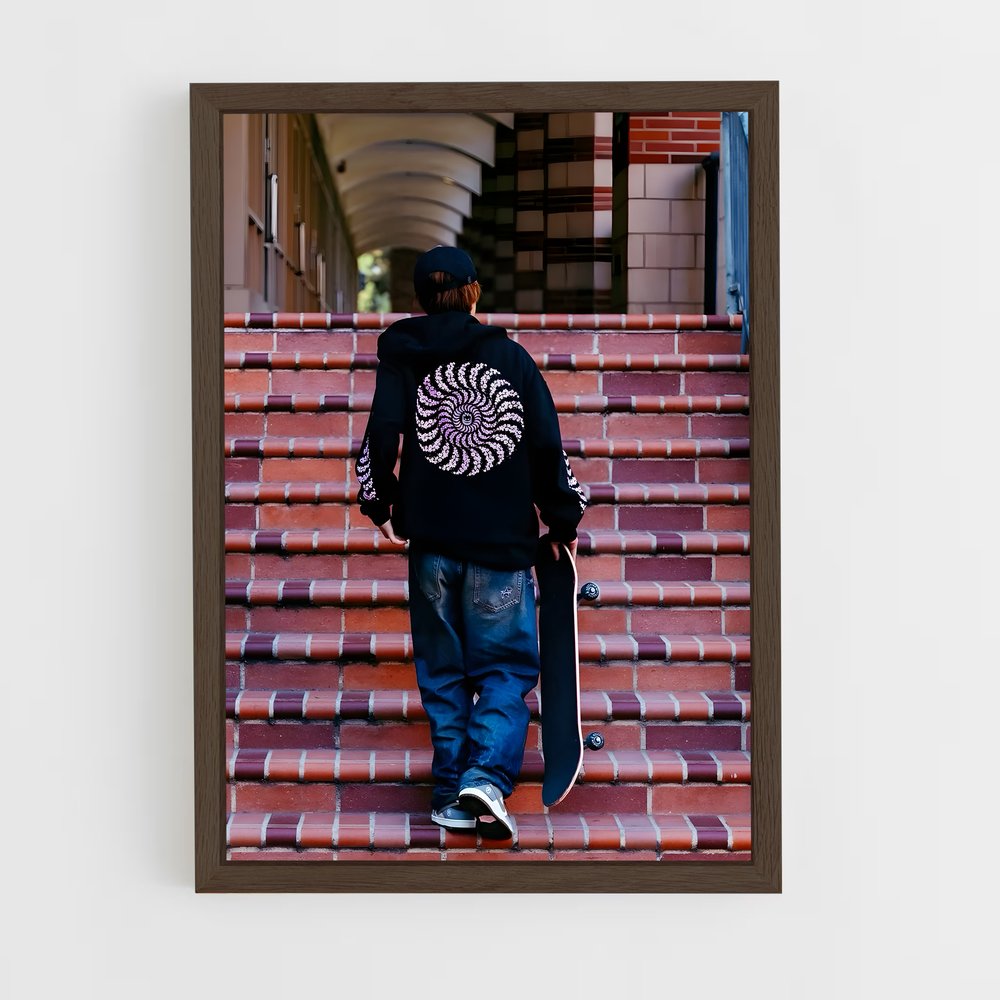 skateboard-27 cadre Bois foncé