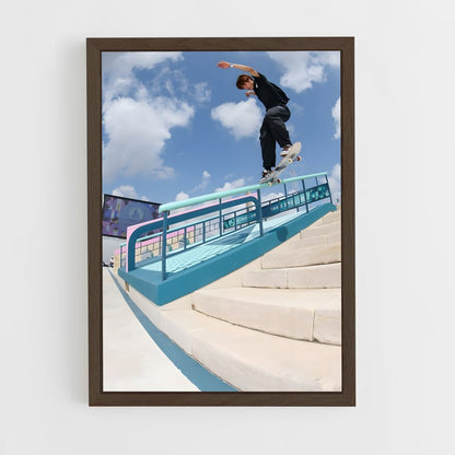 skateboard-28 cadre Bois foncé