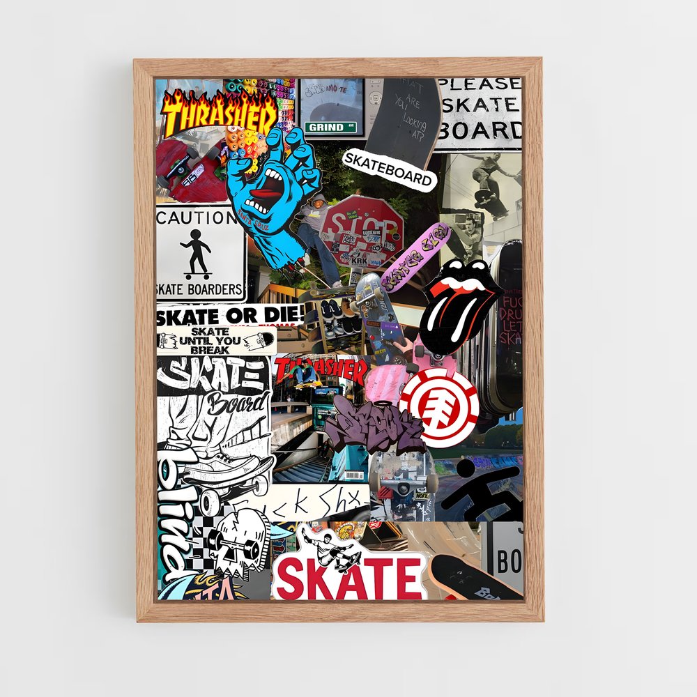 skateboard-9 cadre Bois clair