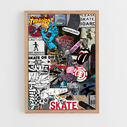 skateboard-9 cadre Bois clair
