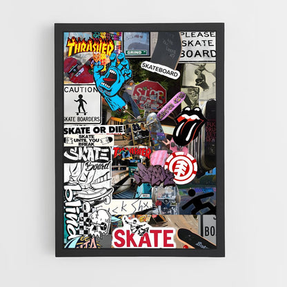 skateboard-9 cadre Noir