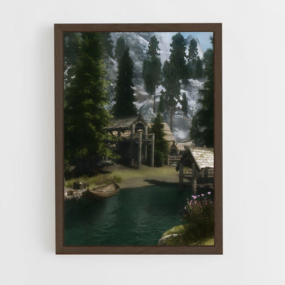 skyrim-11 cadre Bois foncé