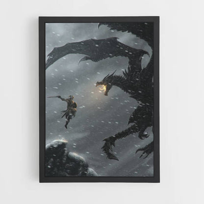 Poster Drakengevecht Skyrim