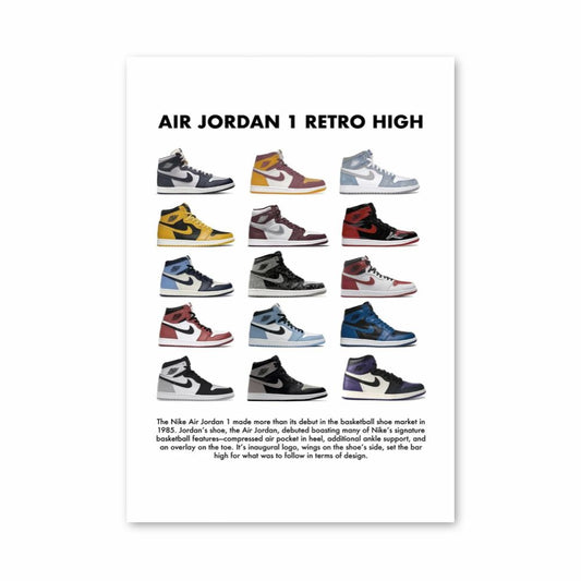 Poster Nike Air Jordan 1 Retro Hoog