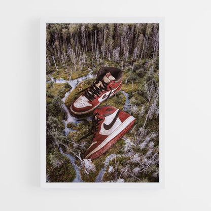 Poster Nike Air Jordan 1 Rood