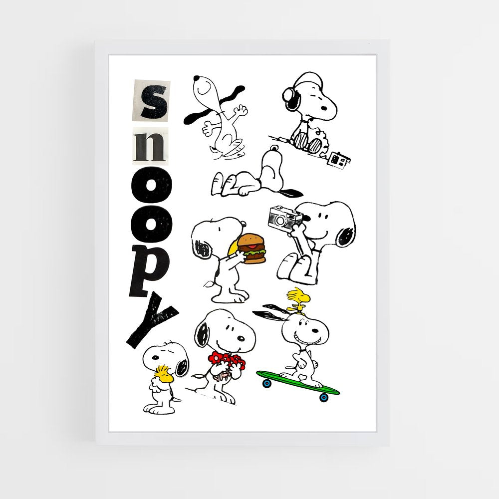 snoopy-14 cadre Blanc