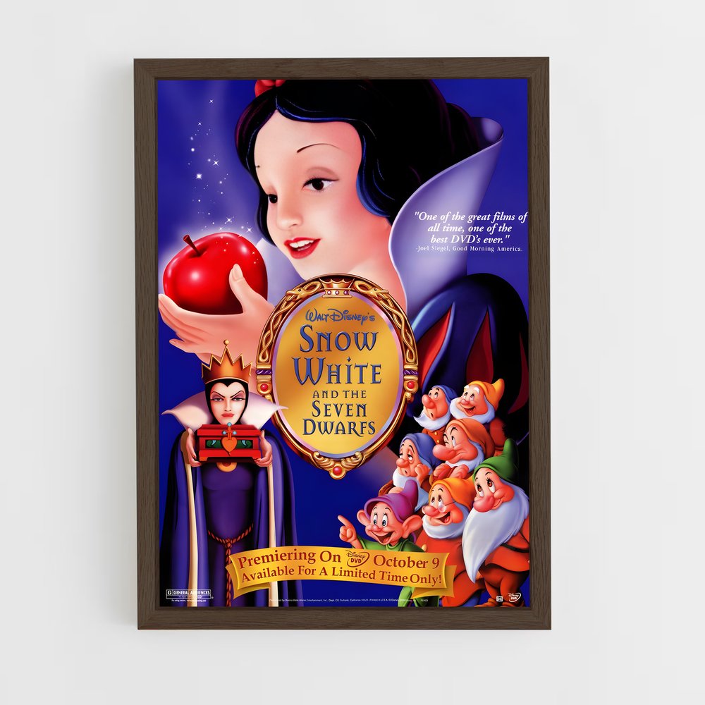 snow-white-1 cadre Bois foncé