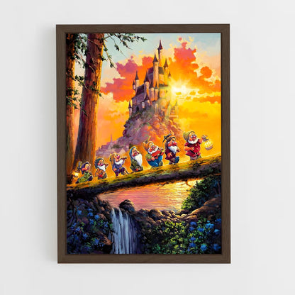 snow-white-10 cadre Bois foncé