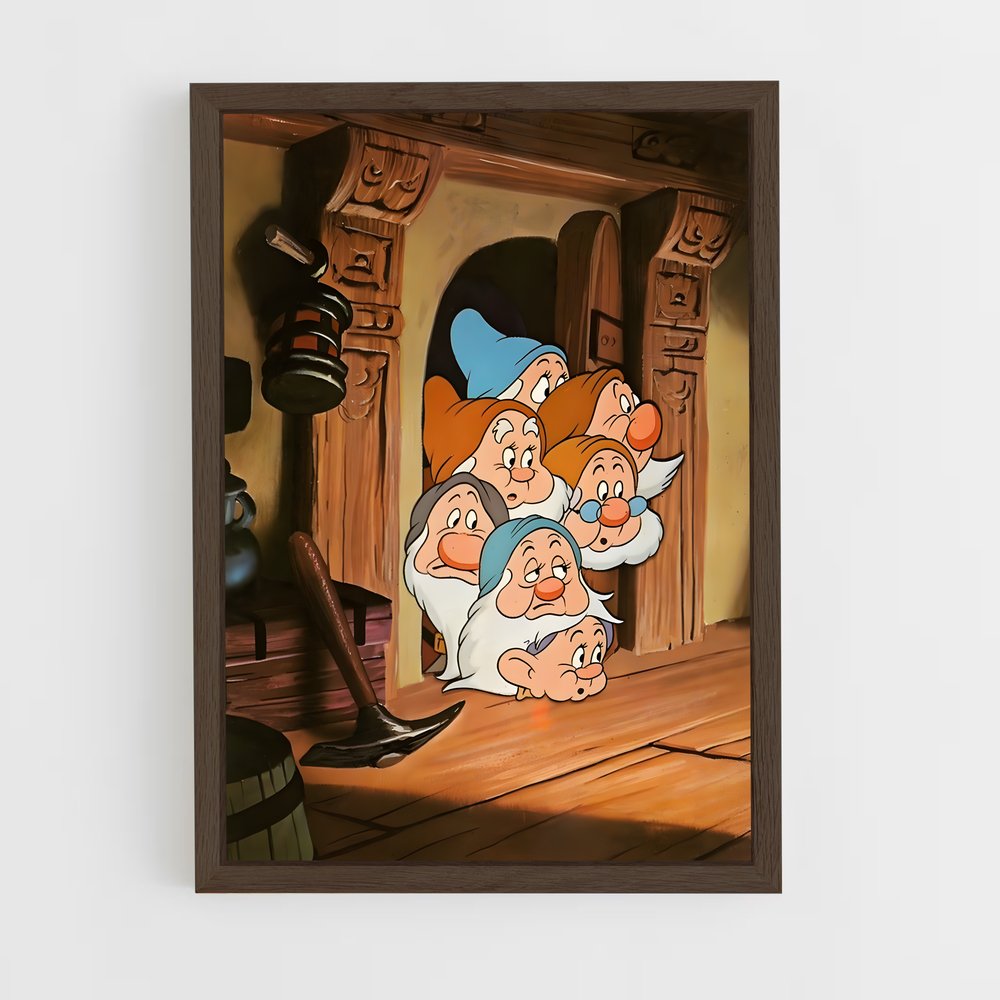 snow-white-11 cadre Bois foncé