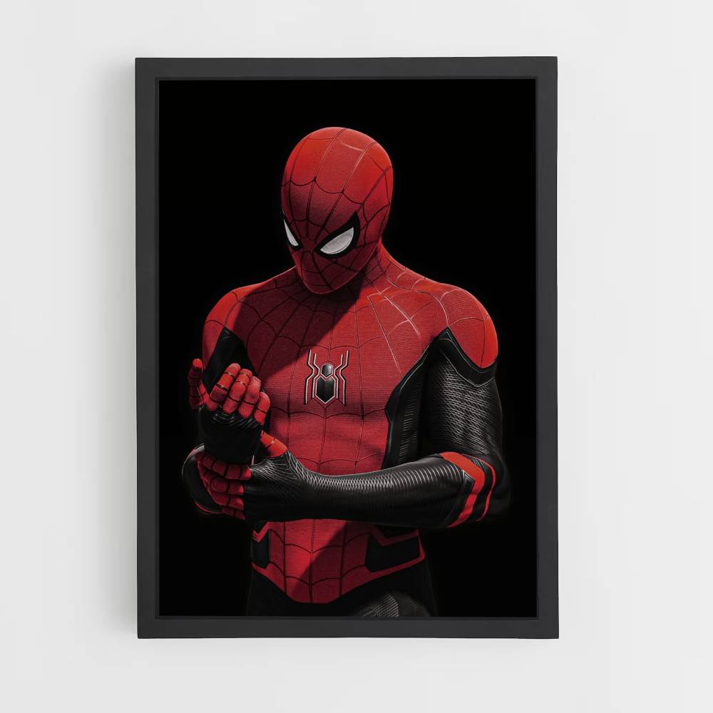 Poster Spiderman zwart en rood