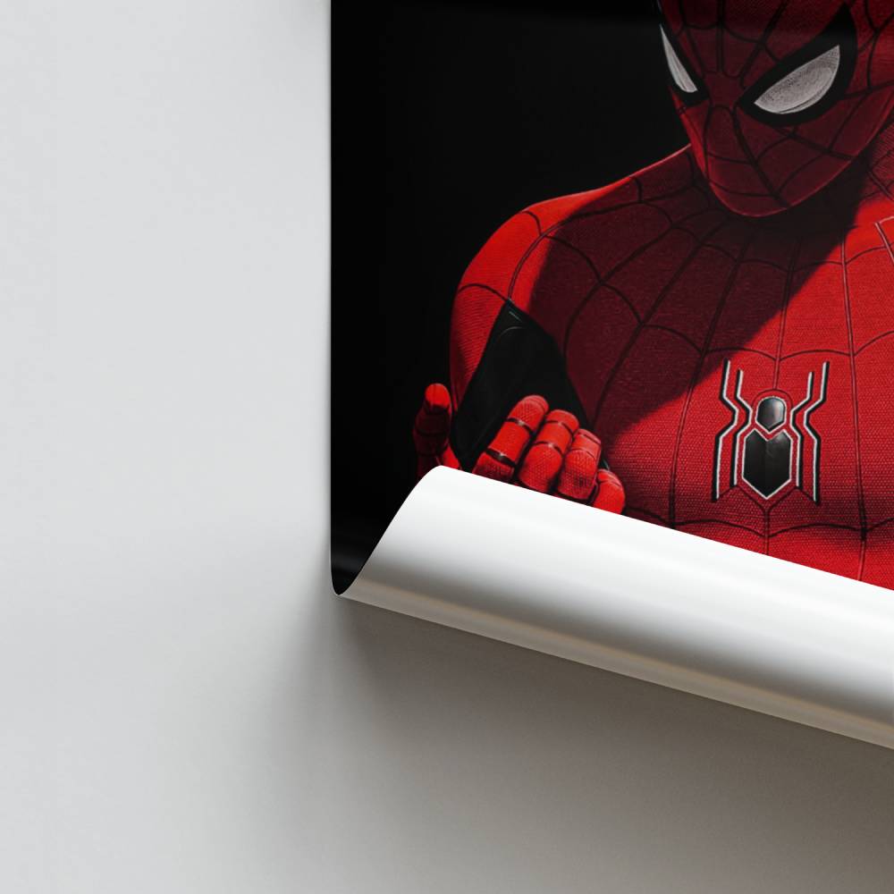 Poster Spiderman zwart en rood