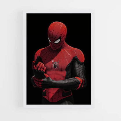 Poster Spiderman zwart en rood