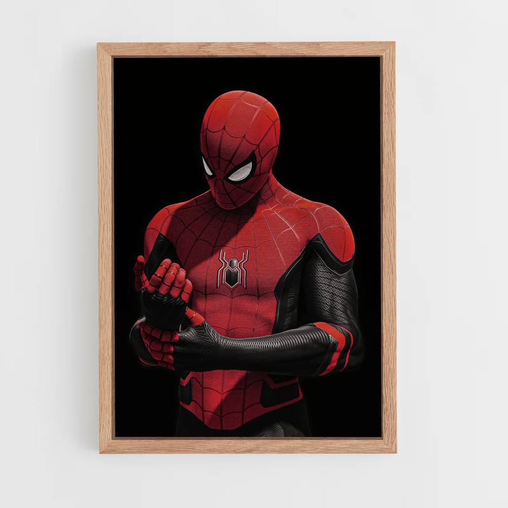 Poster Spiderman zwart en rood