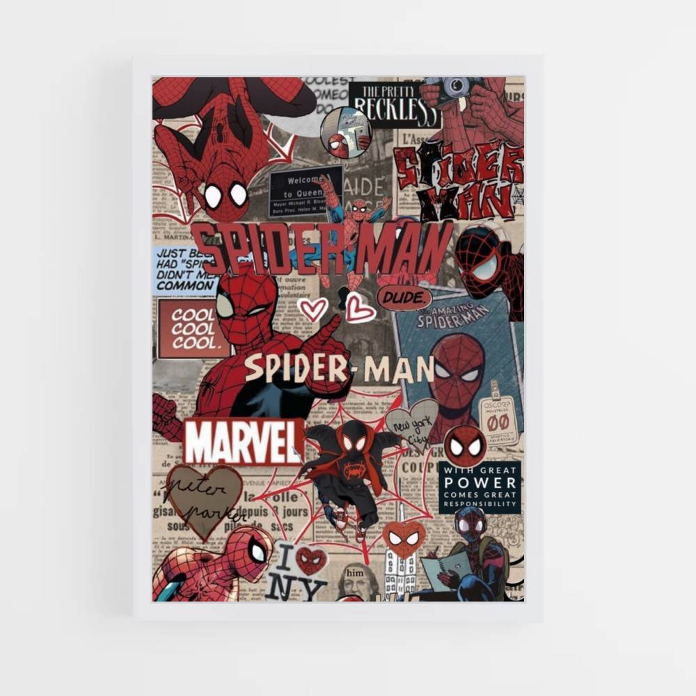 Spiderman-collageposter