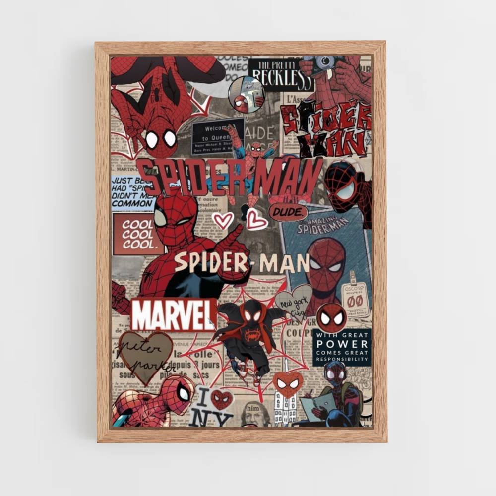 Spiderman-collageposter