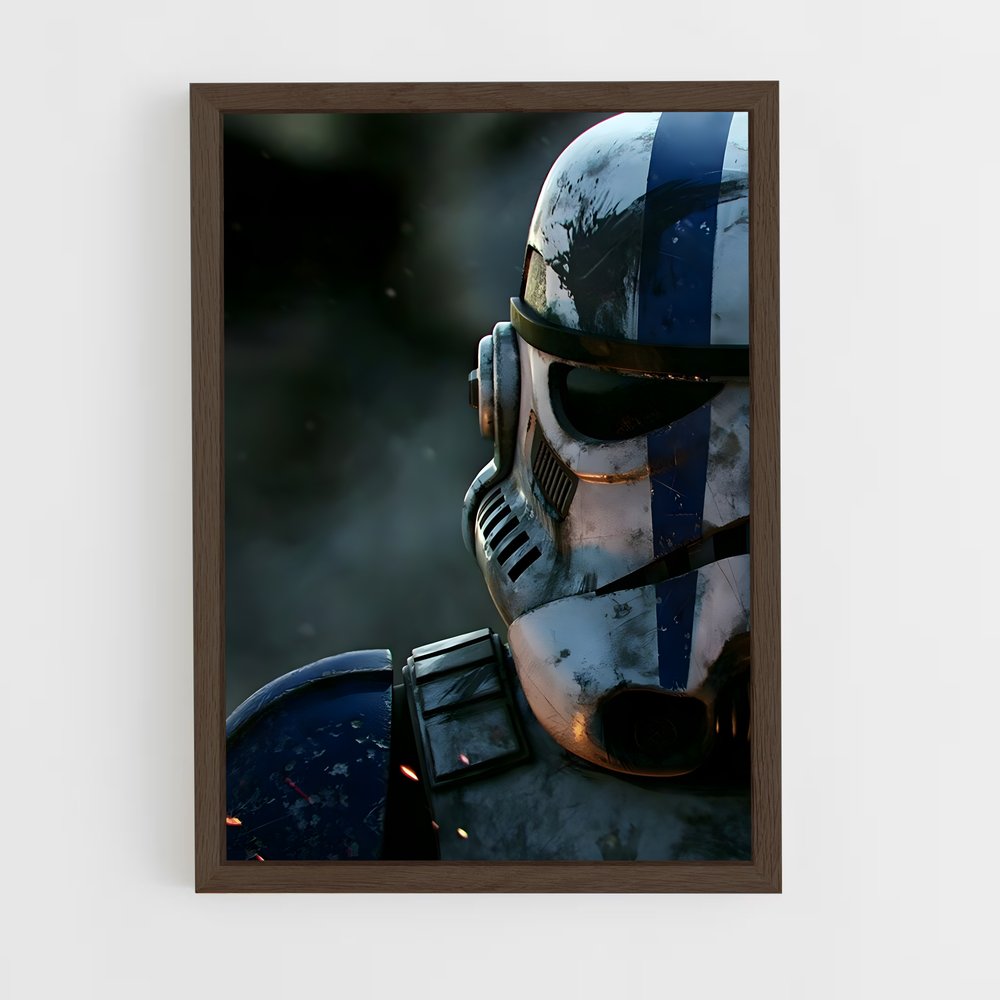 star-wars-16 cadre Bois foncé