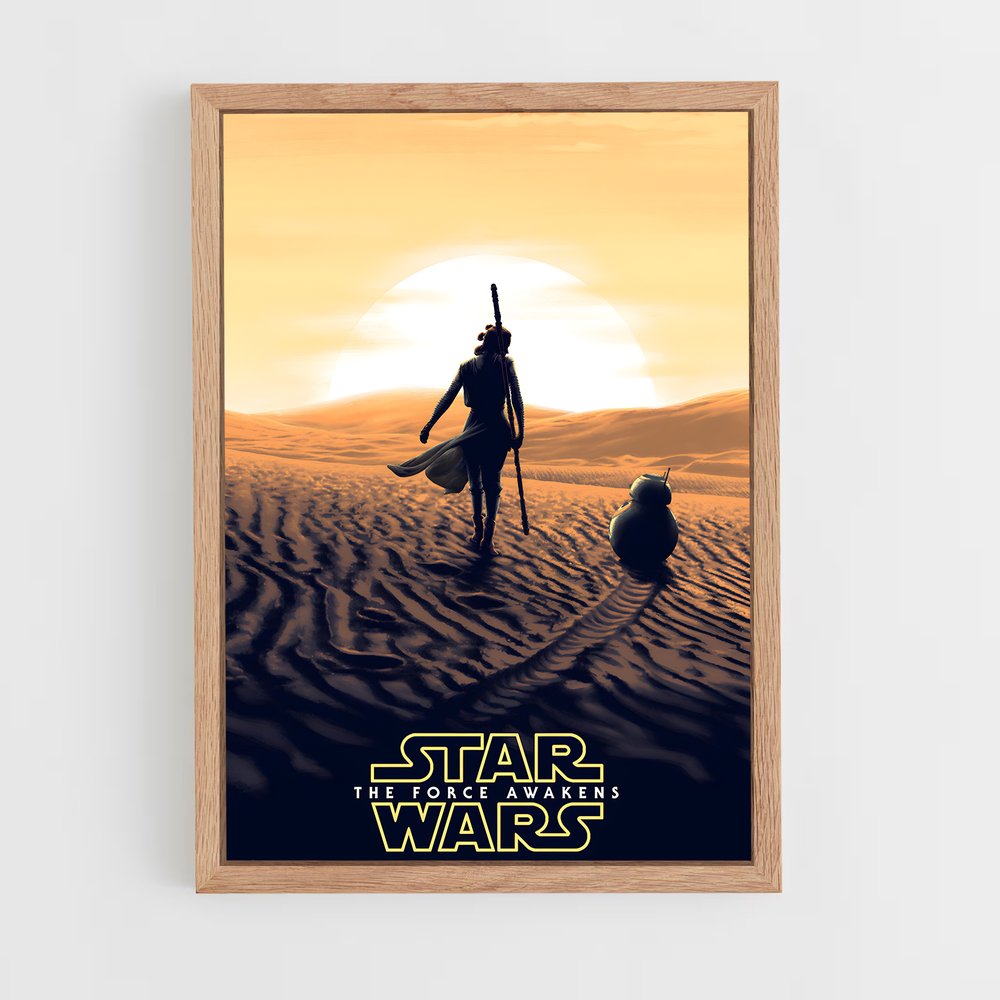 star-wars-25 cadre Bois clair