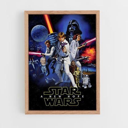 star-wars-3 cadre Bois clair