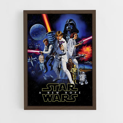 star-wars-3 cadre Bois foncé
