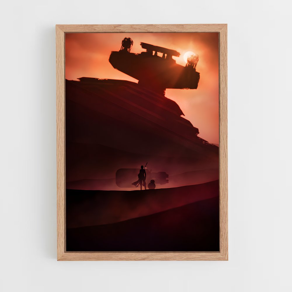 star-wars-32 cadre Bois clair