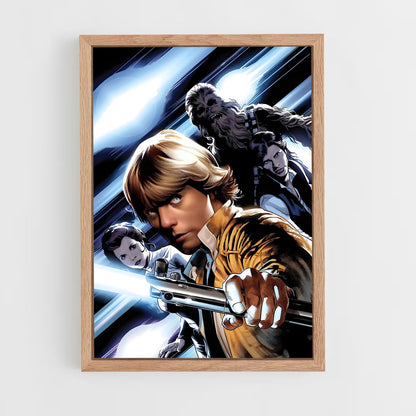 star-wars-35 cadre Bois clair