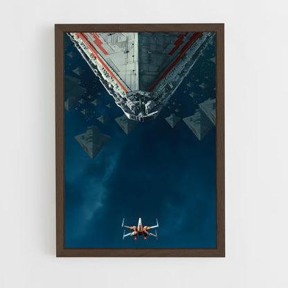 star-wars-38 cadre Bois foncé