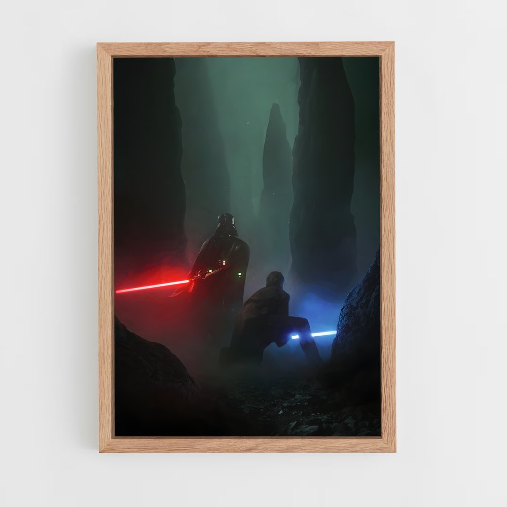 star-wars-39 cadre Bois clair