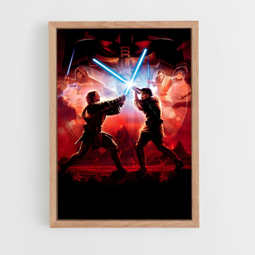 star-wars-41 cadre Bois clair