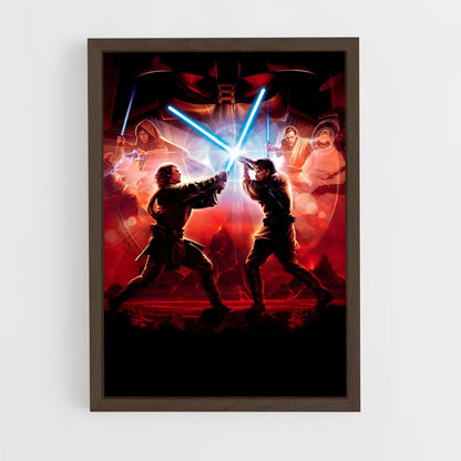 star-wars-41 cadre Bois foncé