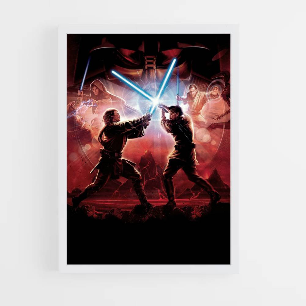 Poster Anakin Obiwan-gevecht