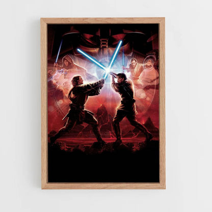 Poster Anakin Obiwan-gevecht