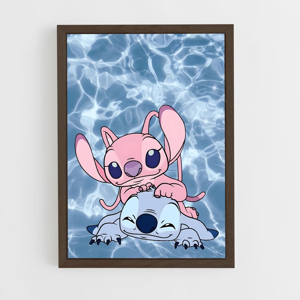 stitch-1 cadre Bois foncé