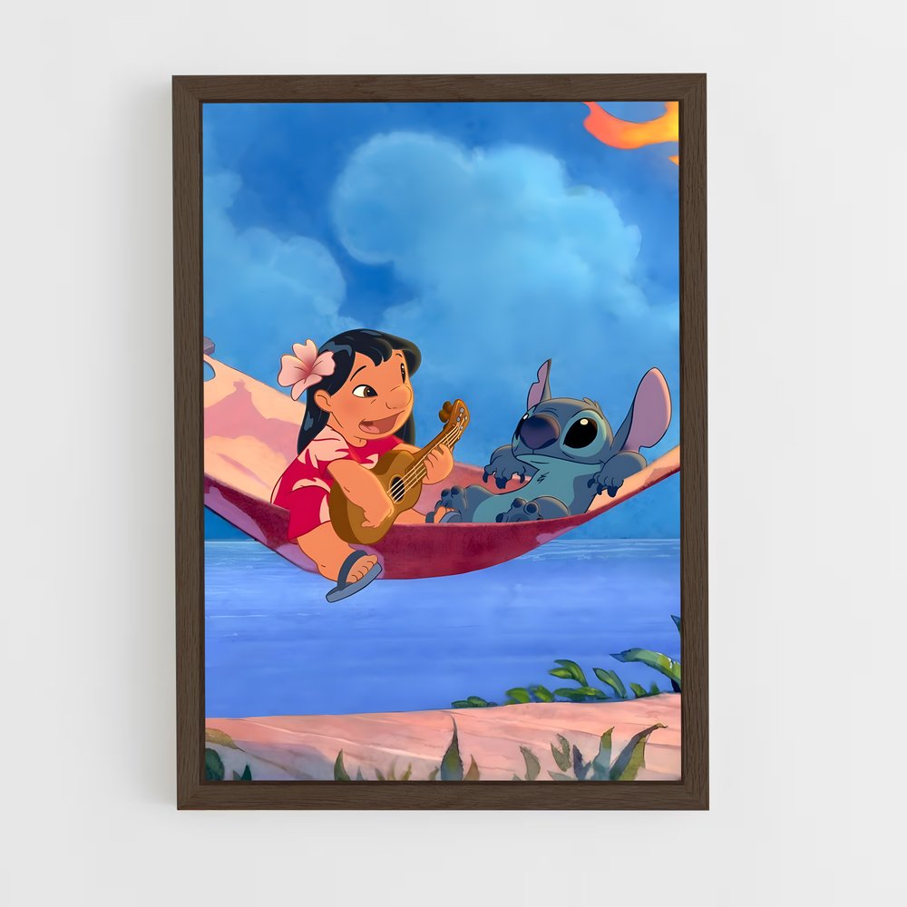 stitch-12 cadre Bois foncé