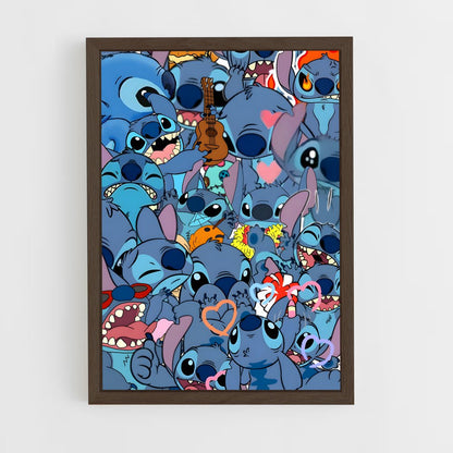 stitch-2 cadre Bois foncé