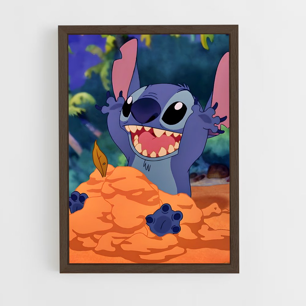 stitch-8 cadre Bois foncé