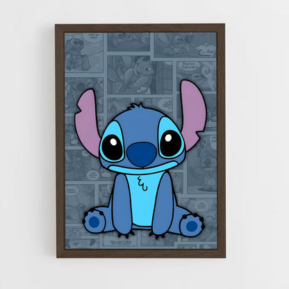 stitch-9 cadre Bois foncé