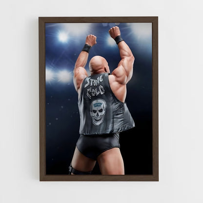 stone-cold-16 cadre Bois foncé