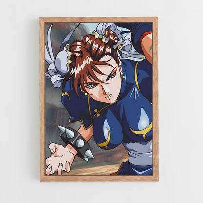 street-fighter-11 cadre Bois clair