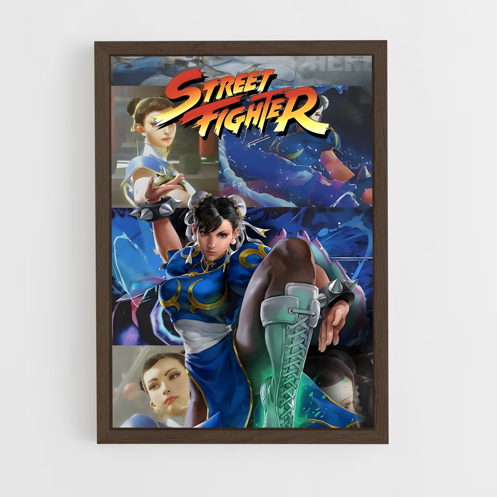 street-fighter-12 cadre Bois foncé