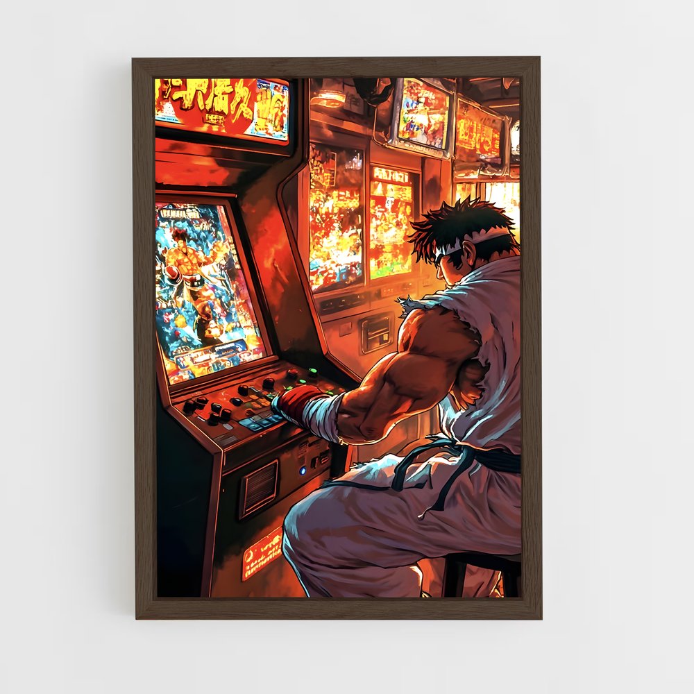 street-fighter-2 cadre Bois foncé