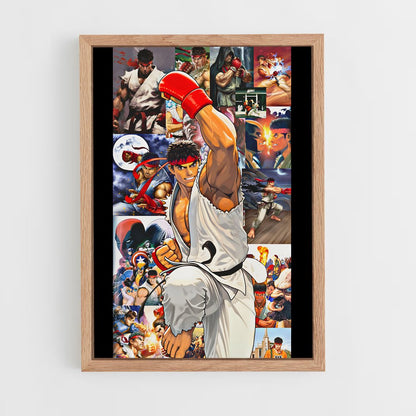 street-fighter-9 cadre Bois clair