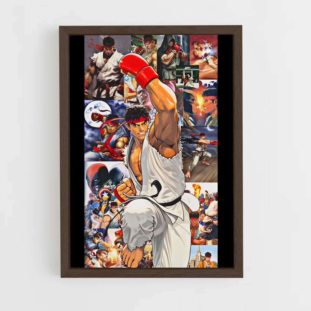 street-fighter-9 cadre Bois foncé