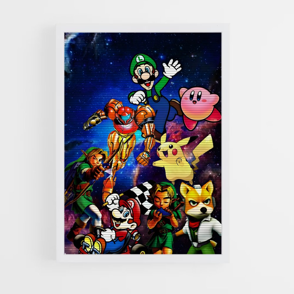 super-smash-bros-10 cadre Blanc