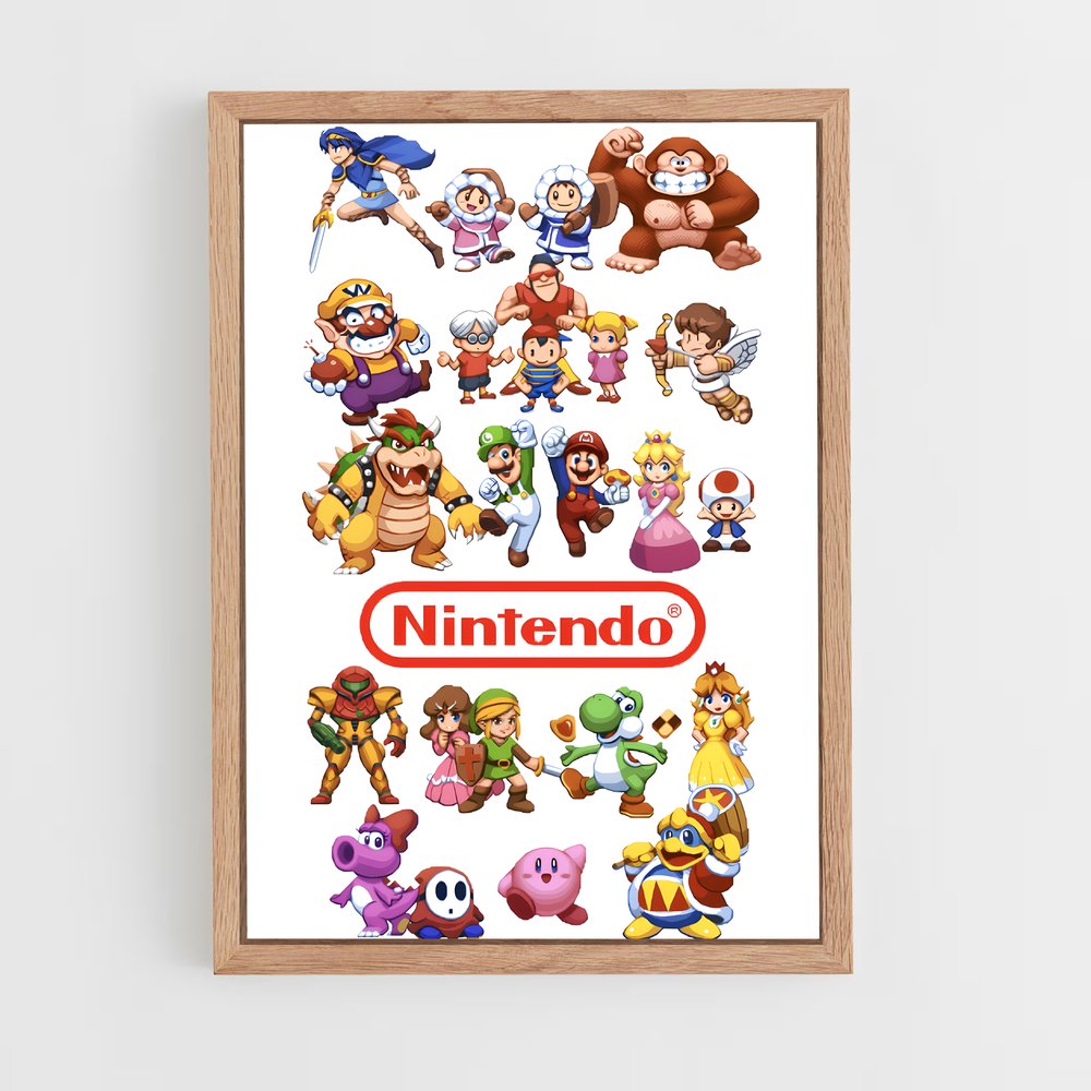 super-smash-bros-12 cadre Bois clair